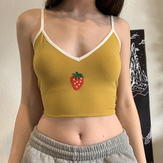 Embroidered Small Camisole Top